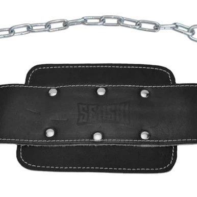 high quality double stitching leather weight lifting dipping