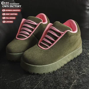 Adult Court Sneakers Lace-Up Breathable Soft Sporty Autumn/Winter Height Increasing Anti-Slippery Comfortable Light Weight