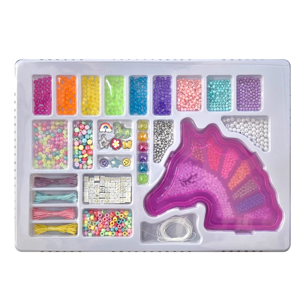 Kids Diy Bead Jewelry Making Kit,Beads For Girls Toys Bead Art And ...