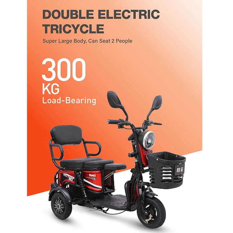 Electric Adult Tricycle with Open Body Passengers OEM