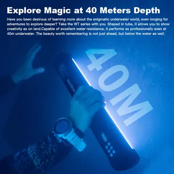 Godox LED Dive Light RGB Tube Light WT25R WT25D WT40R WT40D WT60R WT60D Underwater Photography Video Lighting for Creating Shoot product image