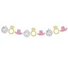 Rosa-10:1pc Disco+anello+banner con cappelli