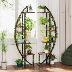 Tribesigns 5層植物スタンドパック2つの多目的湾曲ディスプレイ