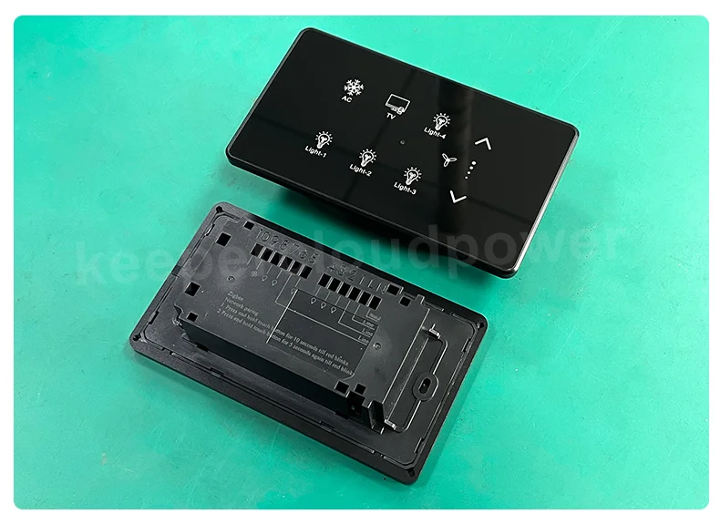 Universal Socket and Switch 4 5 6 8gang Touch Wall Light Switch WiFi Dimmer Switch Tuya Smart Fan Controller