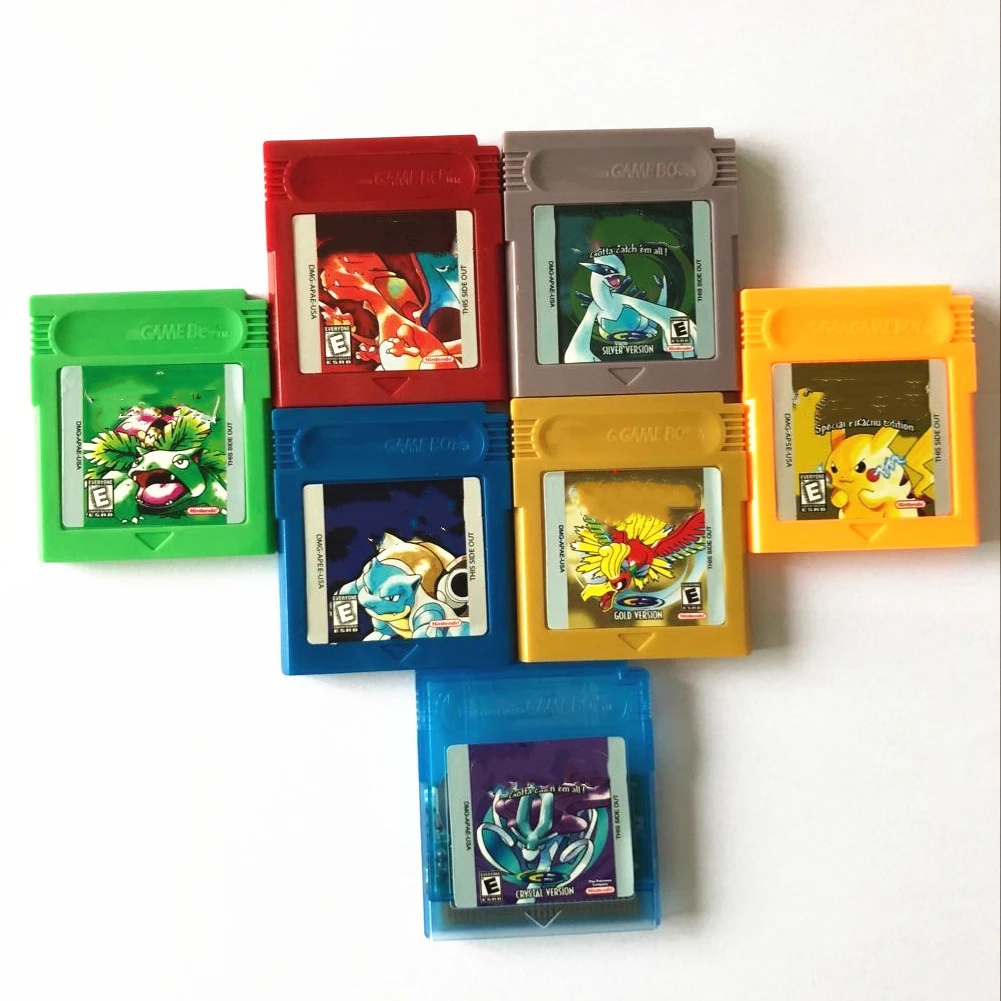 Pokemon Blue/Crystal/Green/Gold/Red/Silver/Yellow Game Cartridge