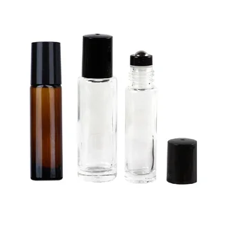 Wholesale 10ML 15ML Clear Glass Roller Empty Fancy Attar Bottles 10 ml Aromatherapy Refillable Roll On Perfume Bottles