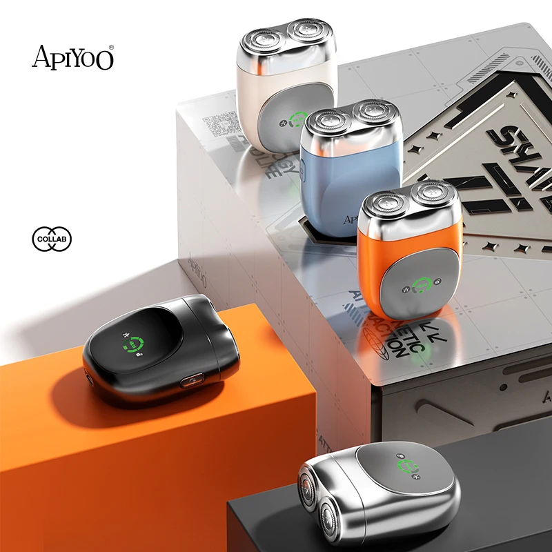 Электробритва Apiyoo для взрослых умная мини-бритва карманного размера с двумя головками и сенсорным