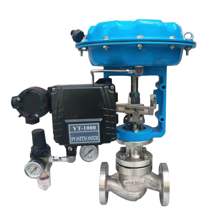 Factory Directly Sells DN20 Operated Pneumatic Diaphragm Single Air Control Steam Global Valve with Positioner