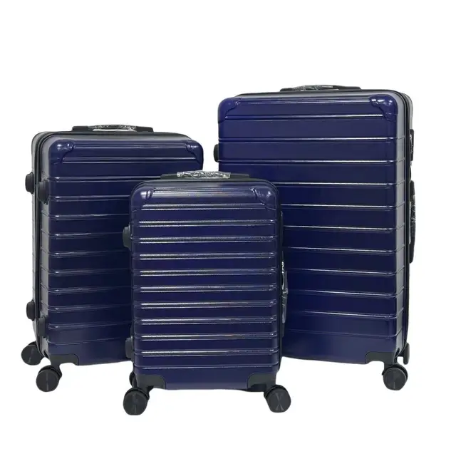 Factory Priced Classic ABS Luggage Set 3pcs Lightweight Suitcases (20 24 28 Inches) Zipper Carry-On Cartoon Travel Accessories