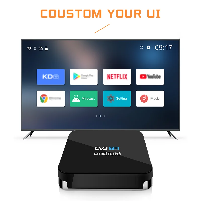 Advanced System HD TV Box 4K Digital DVB T2 Amlogic S905X3 Super Streaming Hybrid Android 2GB 16GB Internet T2 Decoder TV Box