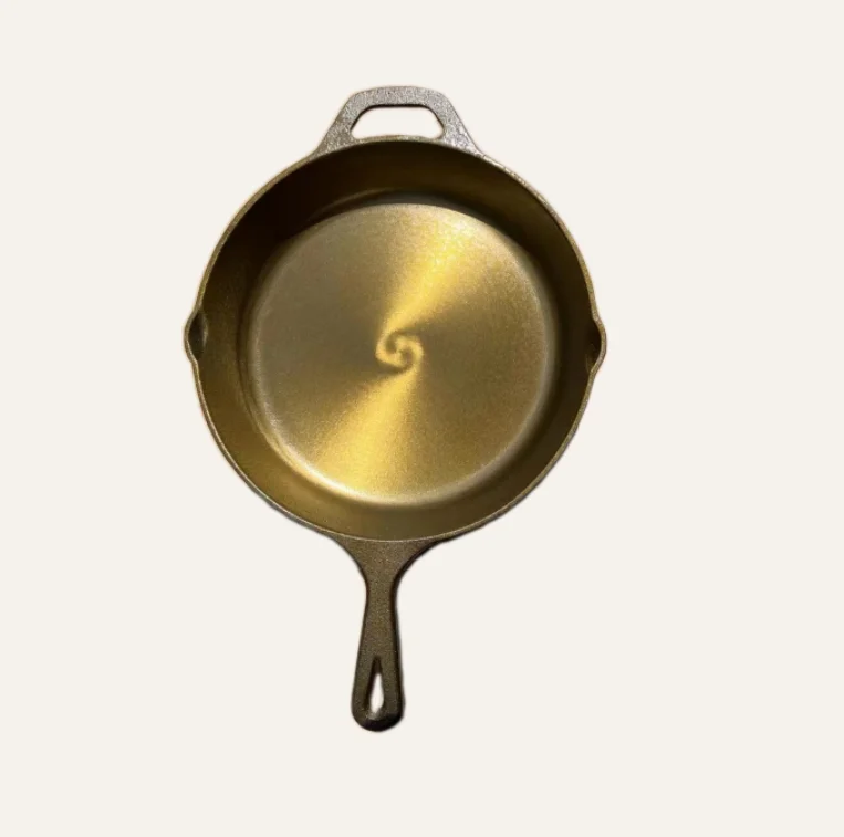 Высококачественная чугунная посуда полированная сковорода с антипригарным покрытием