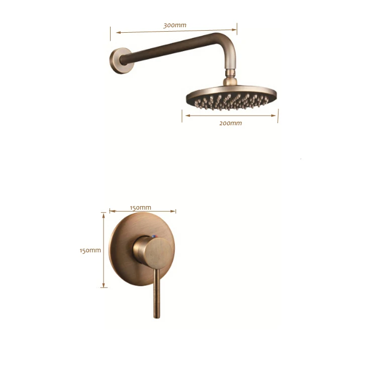 Wholesale Bathroom Wall Mounted DZR Brass Conceal Shower Faucet Taps