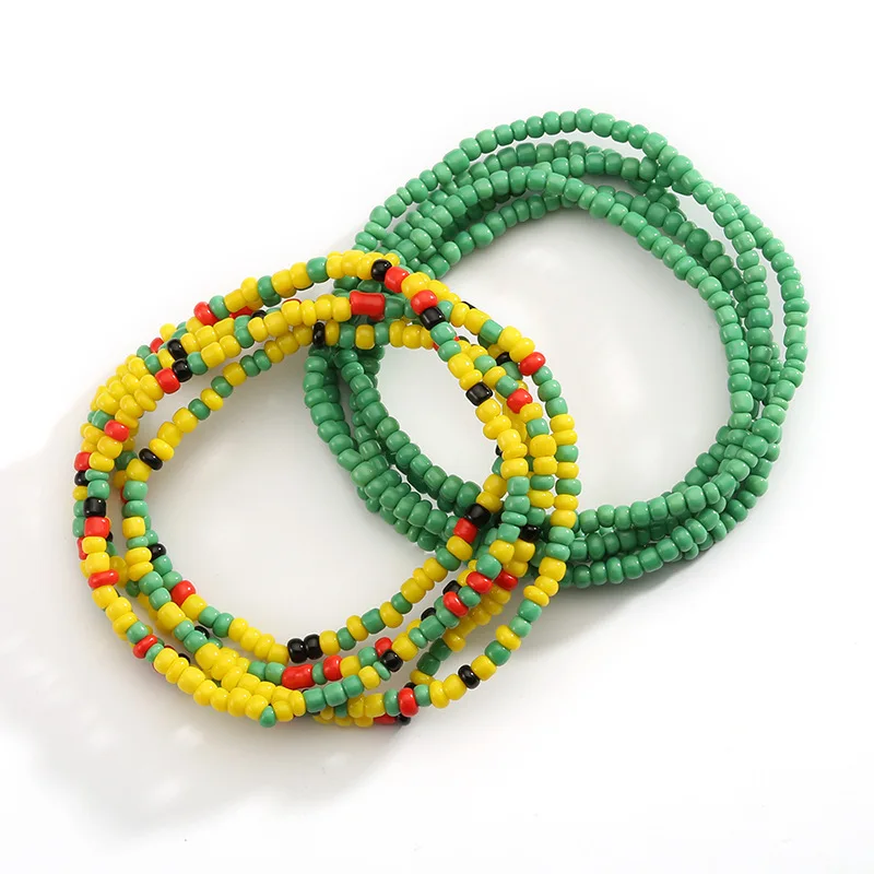 Wholesale Bohemian Multi Layer Colored Rice Bead Waist Beads From China