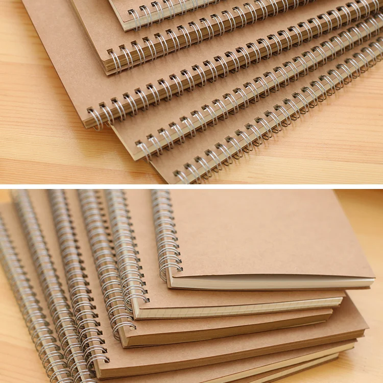Wholesale Custom Hardcover Bulk Notebook A6 A5 A4 A3 Size Kraft Paper