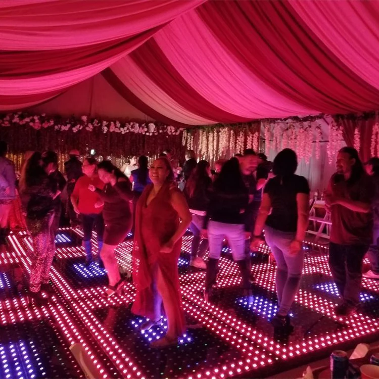 Fast Setup Magnetic Pixel White Dance Floor for Weddings