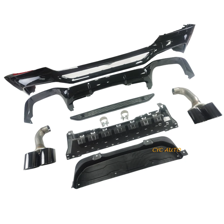 Auto X4 Series Upgrade Diffuser for BMW G02 X4M Rear Diffuser with Pipe Car Parts Bodykit