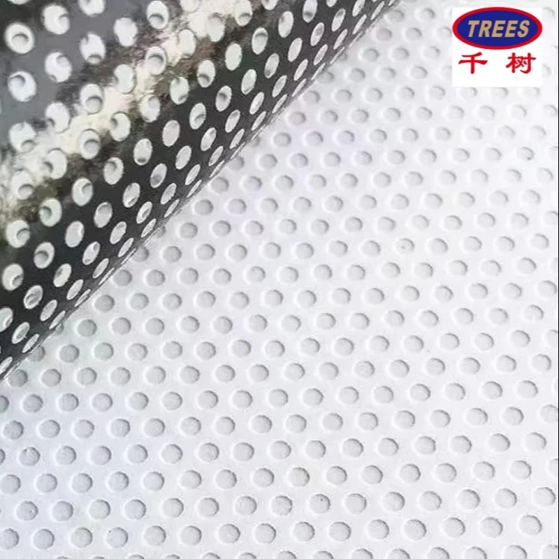 TREES 1416 Self Adhesive Eco-friendly One Way Vision Film Glossy Opaque Water Resistant Durable Outdoor Advertising Factory