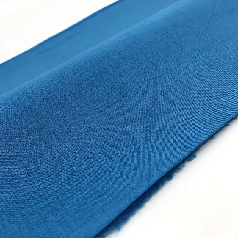 High Quality Custom Blue Color 142 Cm 100 Pure Linen Fabric For