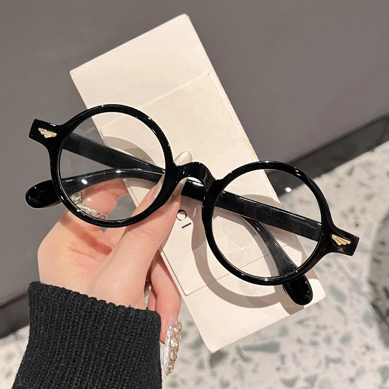 Women Vintage Small Round Glasses Frame 2025 Fashion Transparent  Prescription Eyeglasses Student Classic Anti Blue Ray Eyewear
