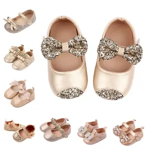 Hot Selling Gold Color Bling Princess Baby Girl Shoes Party Evening Girl Shoes