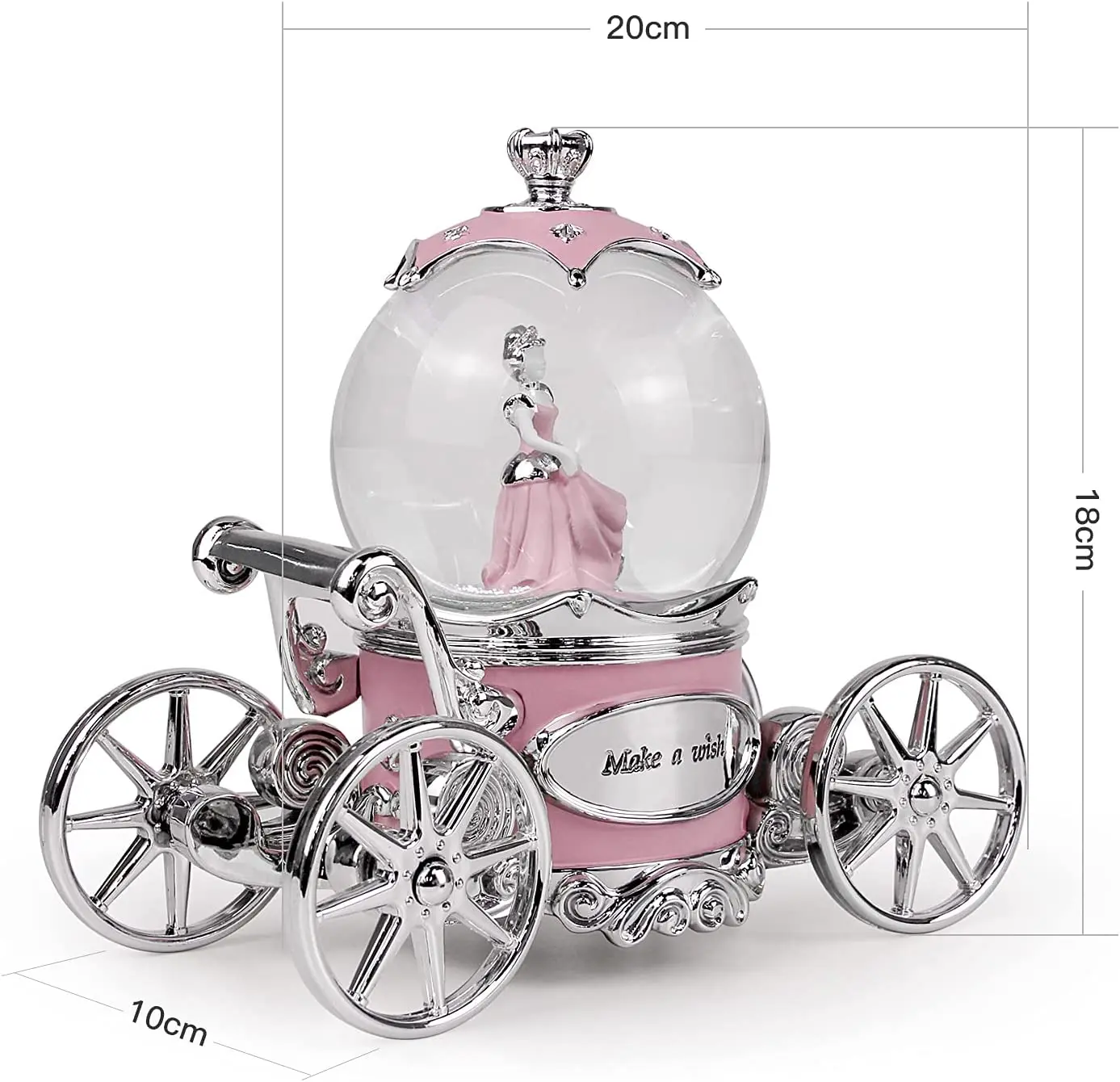 Студия Золушка снежный шар Музыкальная Коробка снежные глобусы меняющие светодиодные фонари