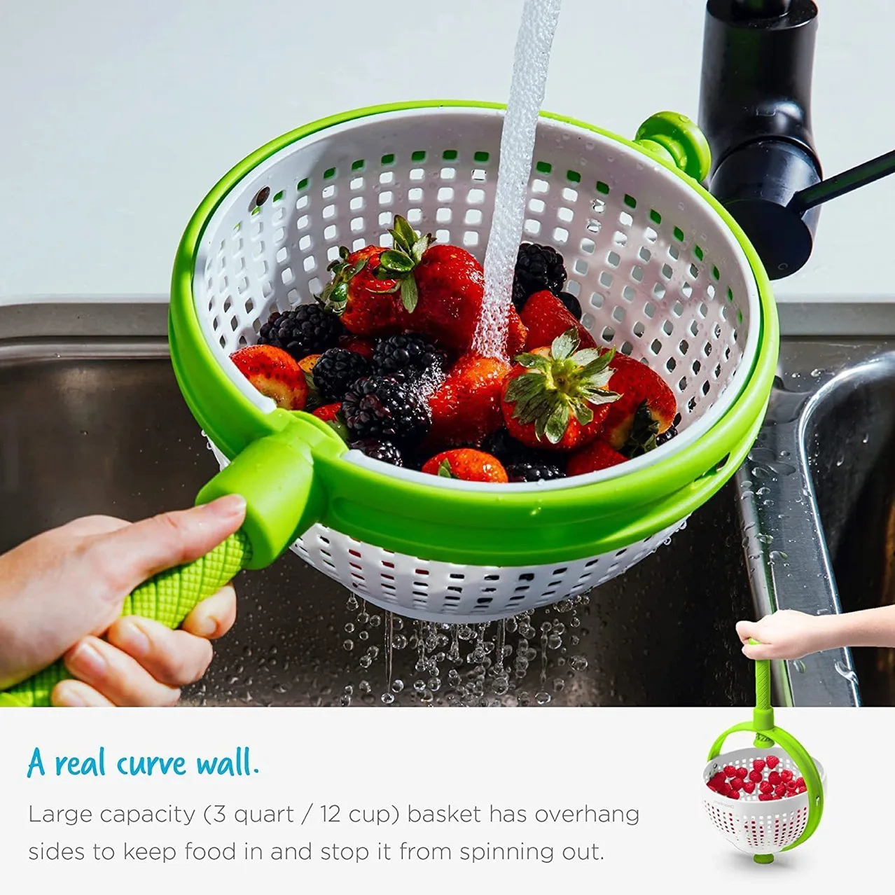 Household Vegetable And Fruit Salad Spinner Cleaning Dehydration Shake ...