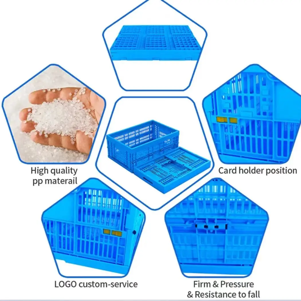 Heavy Duty Vented Stackable Plastic Crates For Fruit And Vegetable
