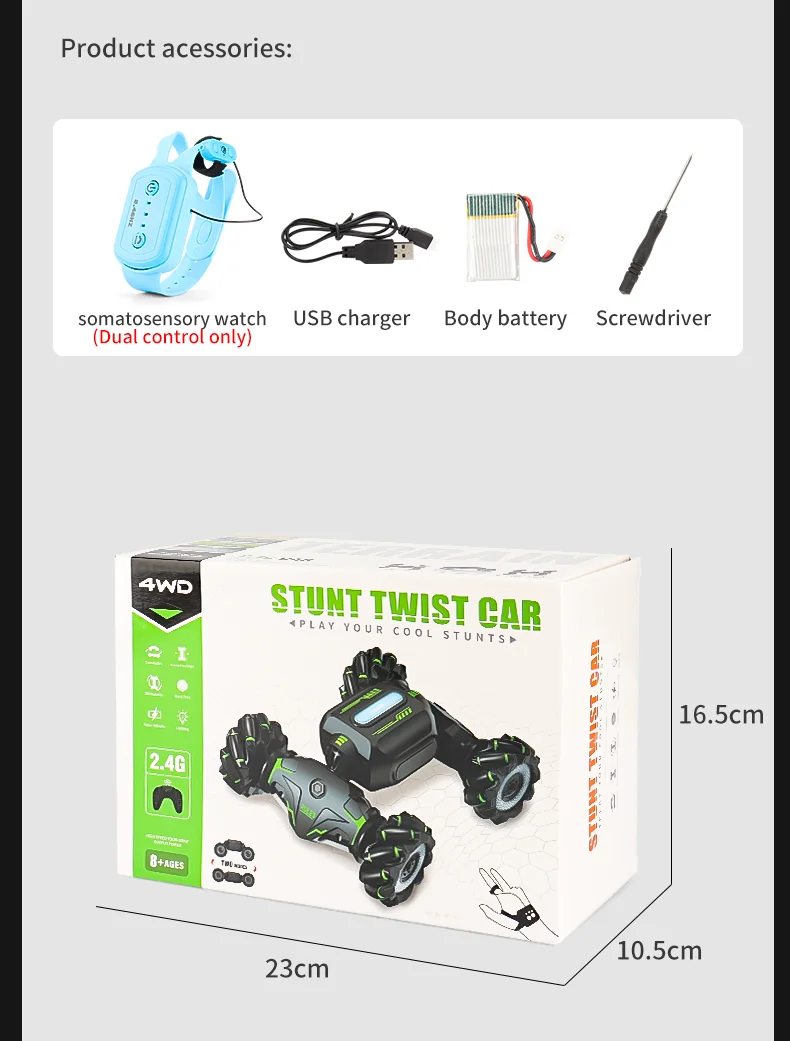 2.4GHz Remote Control Gesture Sensor Toy Cars / 4WD 2.4GHz promotional oem stunt rc car Stunt Twist RC Car