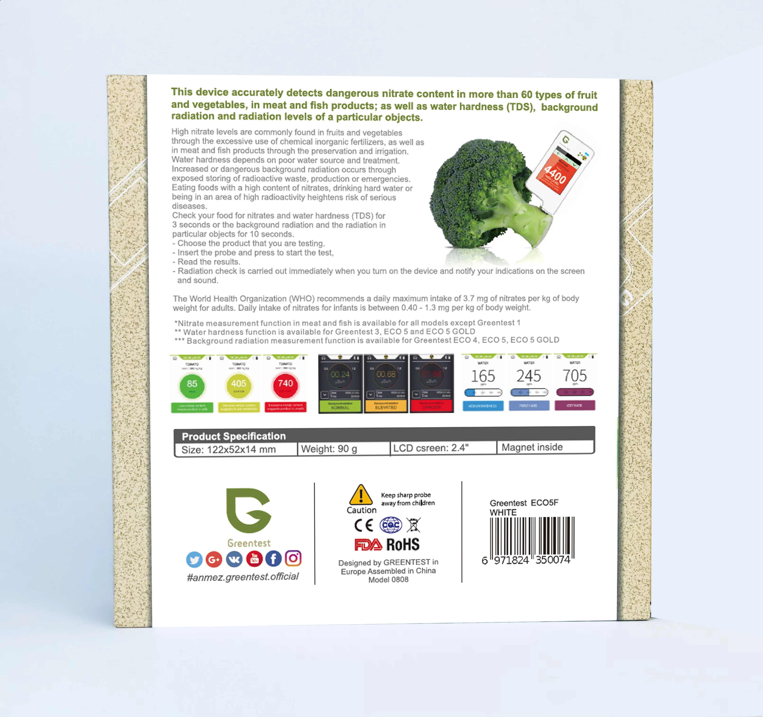 Greentest Eco 6 New Model /nitrate Detector For Fruit And Vegetable ...