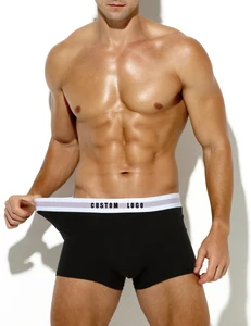 OEM Custom Mens Boxers Best Quality Men's Customizable Jacquard LOGO Underwear Leisure 95%Cotton Boxer Briefs