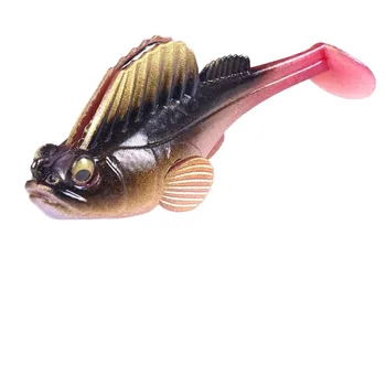 Cheery 75mm Bass Pike Bait 14.2G PVC Soft Anti-Hanging Bottom Hook T Tail for Bottom Fishing in River Use – Soft Lure – view 2