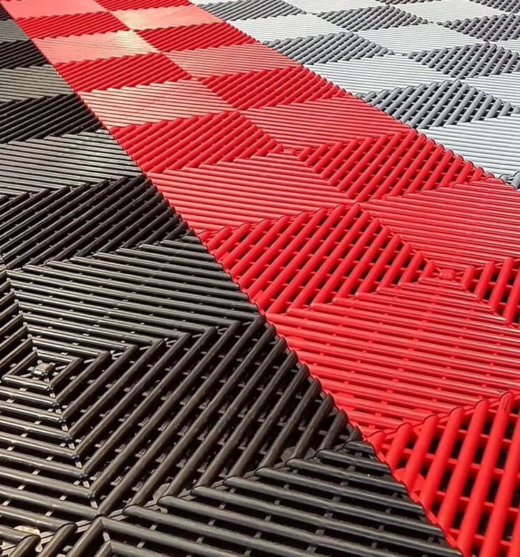 Free Design Anti Slip Plastic PP Interlocking Car Wash Drain Garage Floor Tile for Carwash Garage Floor Mat Grating
