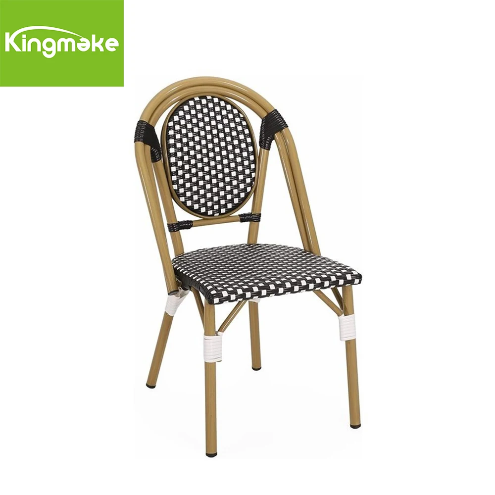 Multicolor French Bistro Chair Rattan Outdoor Bistro Chairs Garden