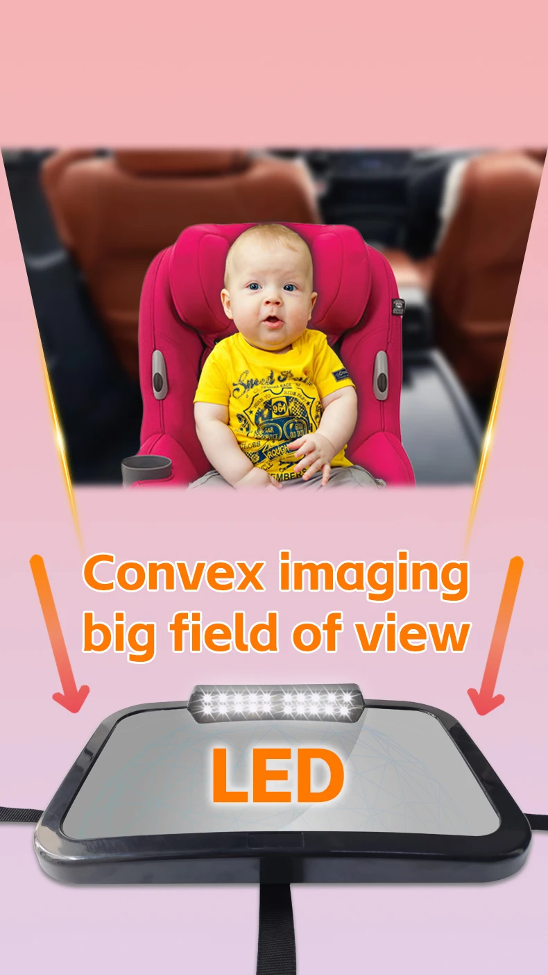 Missmeeca Espejo Coche Bebe Espelhos Remote Activated Shatterproof