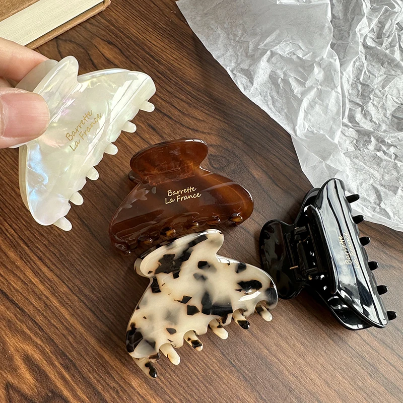 Французский Простой Высококачественный Средний зажим для акулы черепаха Ацетатный коготь волос женщин