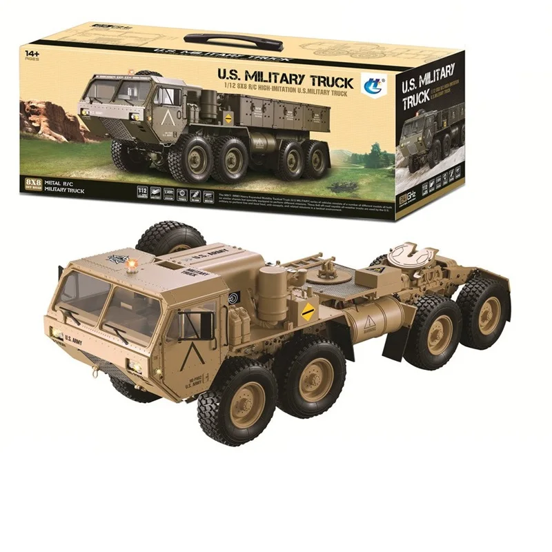 HG P802 RC Military Truck 1:12 Scale 8X8 Electric Toy, Remote