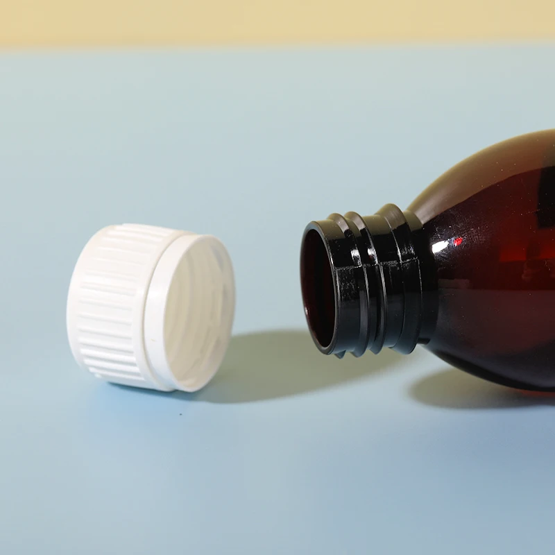 Empty Syrup 16oz 500ml Empty Amber Cough Syrup Bottle - Customizable