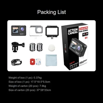 SJCAM SJ10 Pro4K60FPS 12MP  Dual Screen WiFi Action Camera Waterproof Camera EIS 2.0 detail image