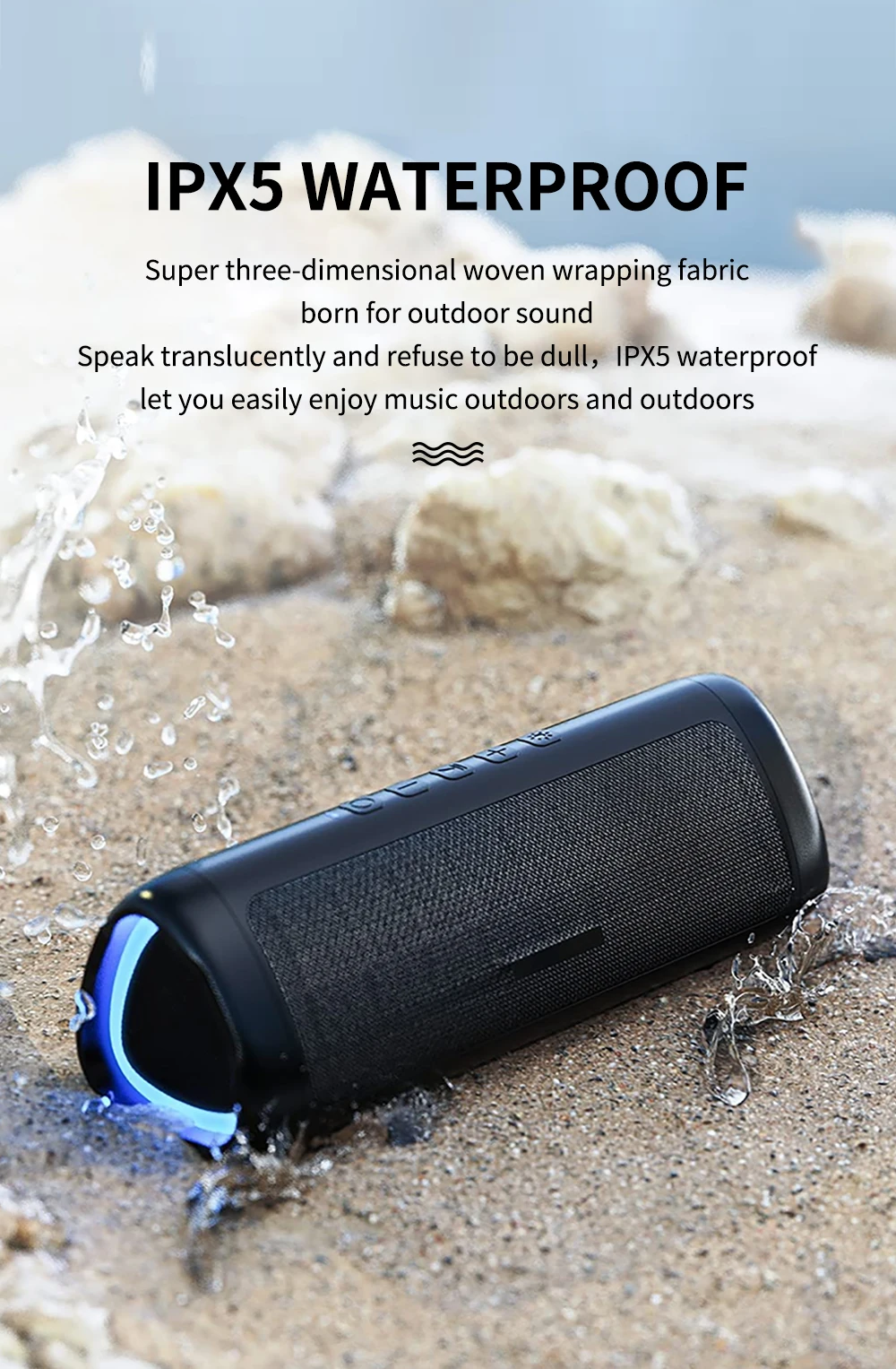 Portable Bluetooth Speaker With Deep Bass And Led Lighting_voghion.com