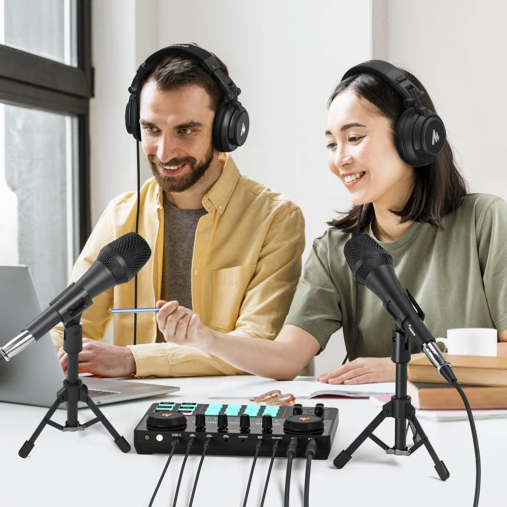 placa som para podcasting | Misturador áudio profissional Versão em  inglês,Estúdio produção podcast tudo em um para gravação podcast,  streaming, DJ