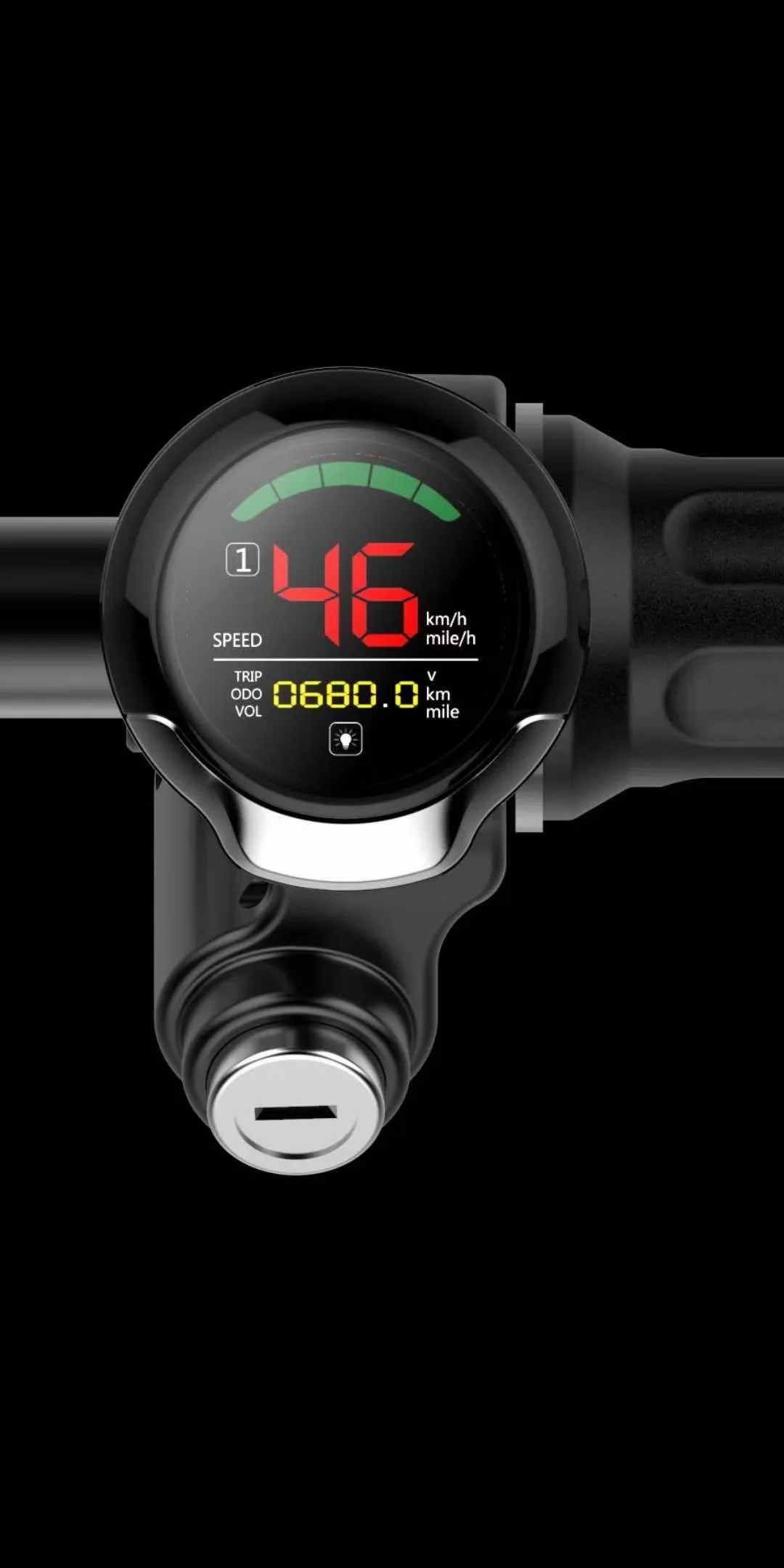 KKC Display Screen 36V 48V 60V Digital Display Part Electric Bicycle Ebike Bike Twist Throttle Handle with Dashboard