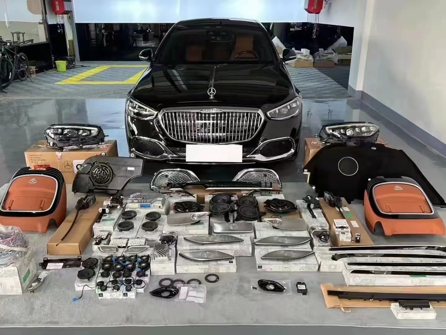 Luxury New Upgrade Interior Kit Conversion  for  Mercedes benz s Class S400l S450 S500 S580 W223 maybach Type