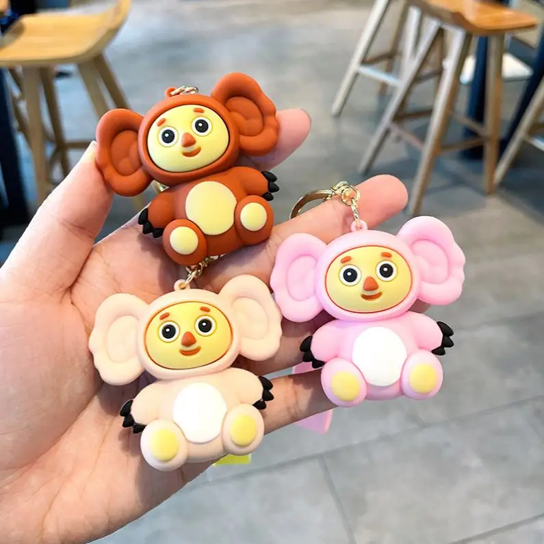 Wholesale Custom Big Ear Monkey Keychain - Russian Cheburashka