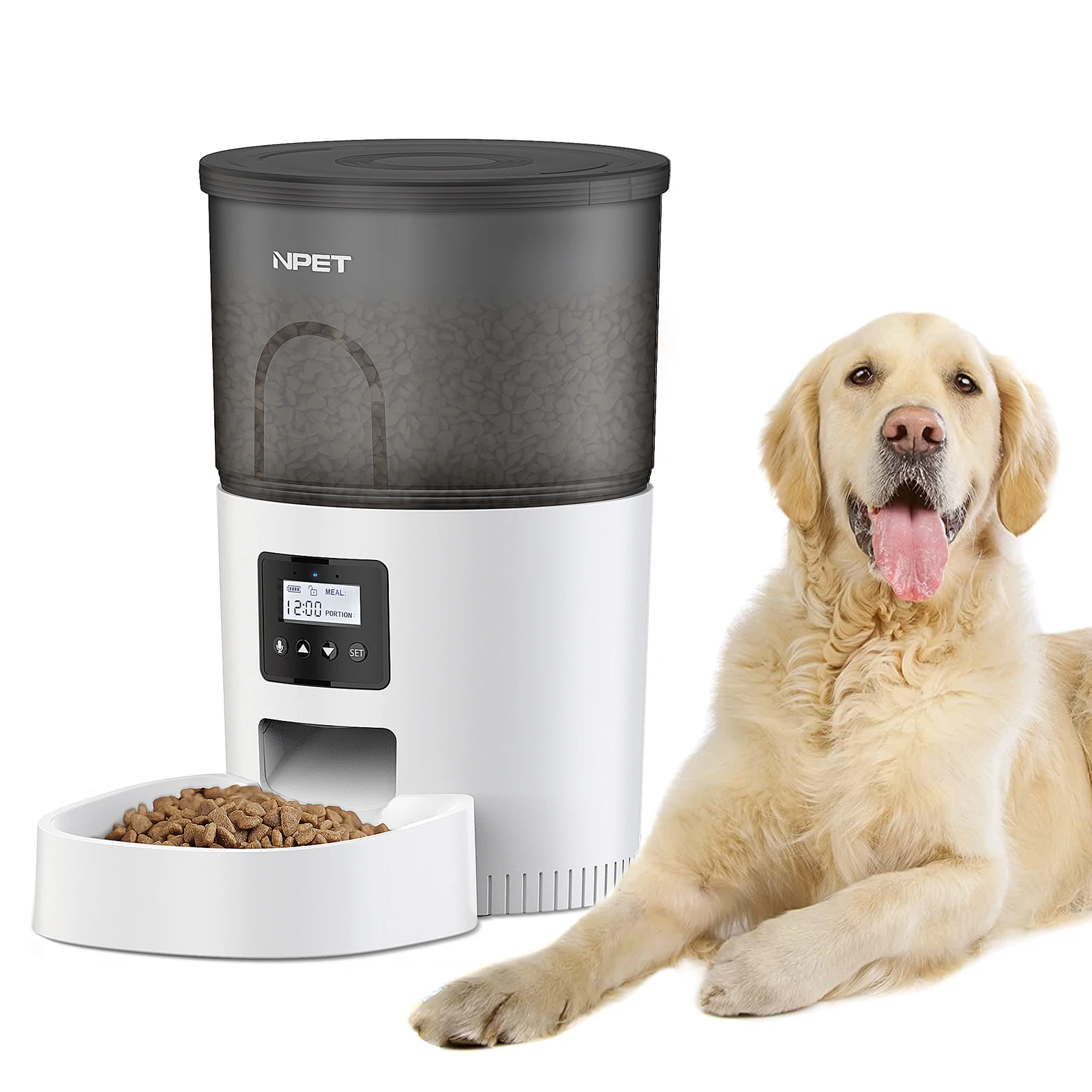 Npet Smart Pet Automatic Feeder: 3L Dog and Cat Food Dispenser