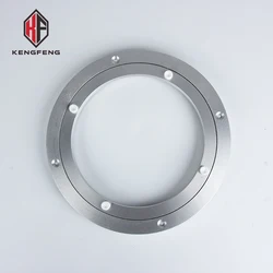 360 градусов обратный Серебристый Алюминиевый Поворотный Подшипник мебель обеденного стола 5 дюймов настольных подносов