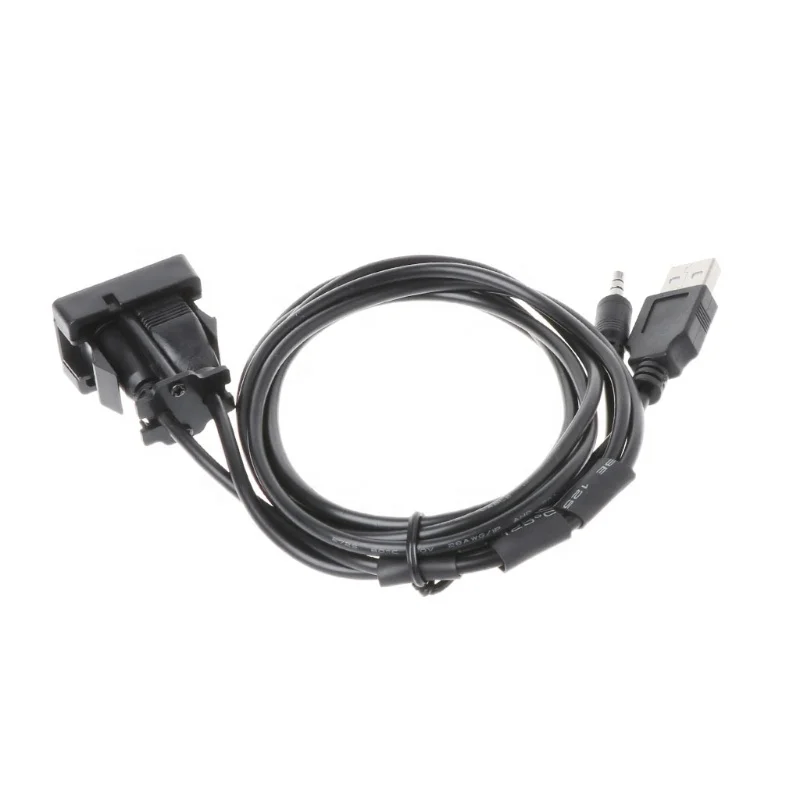 USB Aux Extension Cable with PVC Jacket for Toyota Car Dashboard Installation Computer Application