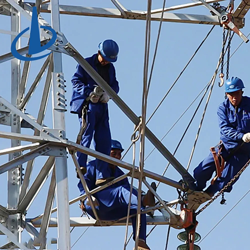 product factory price  steel lattice electric power tower 132kv transmission line tower for power grid transmission line construction-3