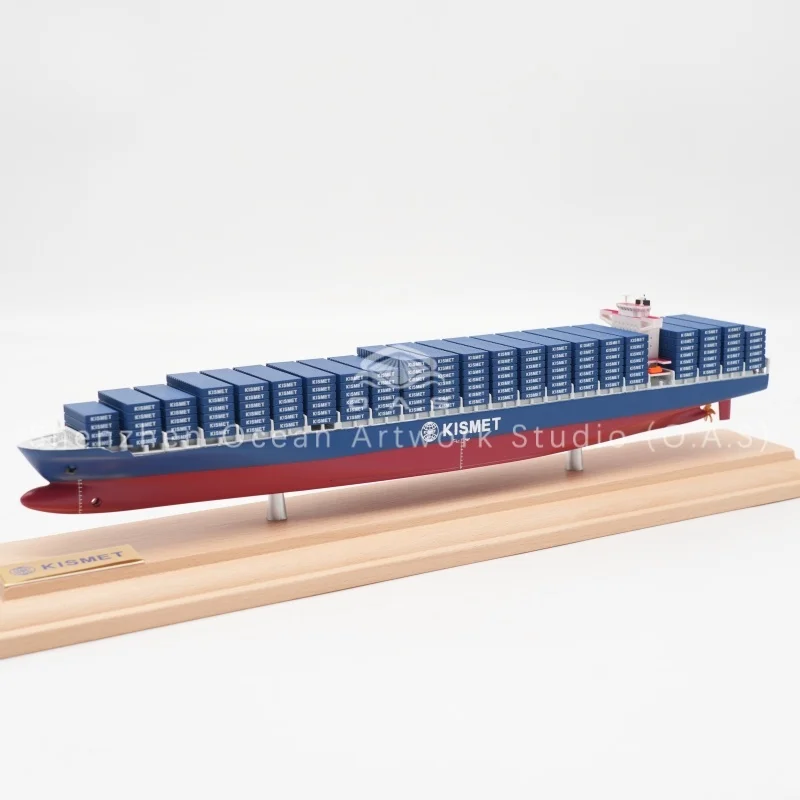 Highly detailed CSCL container ship model, perfect for shipping industry gifts and exhibitions. True-to-life design featuring the Pacific route livery, restoring real vessel structure and fine details. Made of durable materials with exquisite craftsmanship, ideal for corporate souvenirs, office displays and collector items. Customizable logo, color and scale. Professional factory product, supports bulk orders, ideal for shipping, logistics and forwarding companies.Amber@vesselmodel.com Tel: +86 18038048785