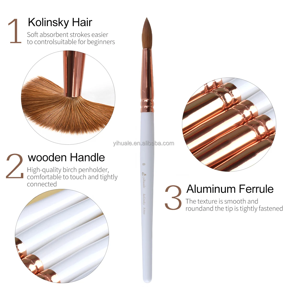 2022 New Acrylic Nail Brush Pure Kolinsky Nails Brush Kolinsky Acrylic