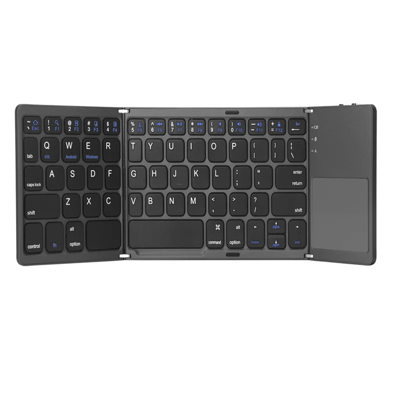 Thin Keyboard Wireless Keyboard Mini Teclado Sem Fio Tri-fold Folding ...